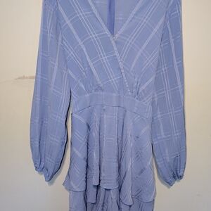 Elegant Light Lavender Plaid Women's Romper